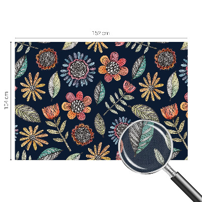 Papel mural texturado decorativo con diseño de mosaico floral