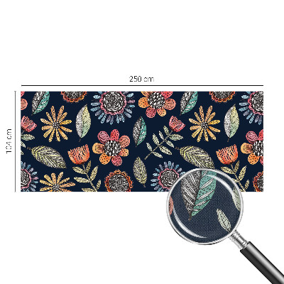 Papel mural texturado decorativo con diseño de mosaico floral