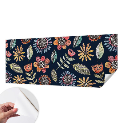 Papel mural texturado decorativo Mosaico floral