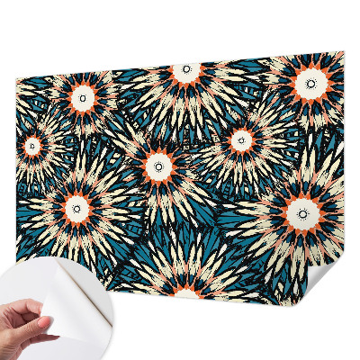 Papel mural con patrón decorativo con motivo de energía floral