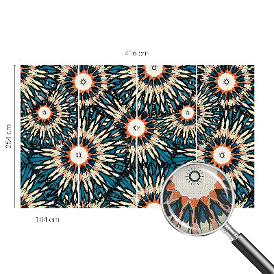 Papel mural con patrón decorativo con motivo de energía floral