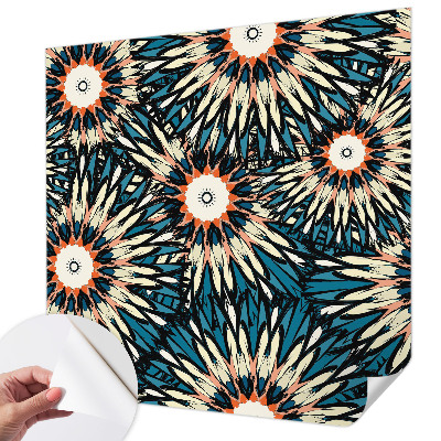 Papel mural con patrón decorativo con motivo de energía floral