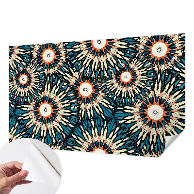 Papel mural con patrón decorativo con motivo de energía floral