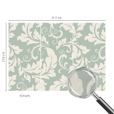 Fotomural decorativo para cabecero de cama con diseño de hojas decorativas