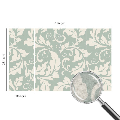 Fotomural decorativo para cabecero de cama con diseño de hojas decorativas
