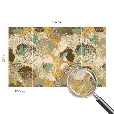 Mural de pared con estampado hermoso Belleza vegetal