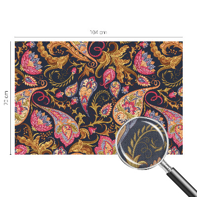 Papel mural texturado decorativo con estampado paisley colorido