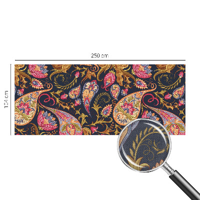 Papel mural texturado decorativo con estampado paisley colorido