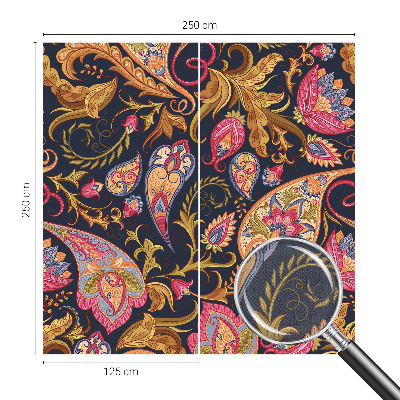 Papel mural texturado decorativo Paisley colorido