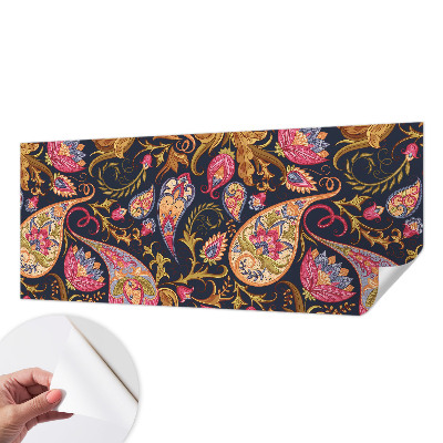 Papel mural texturado decorativo con estampado paisley colorido