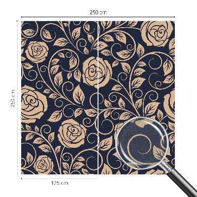 Papel mural con patrón decorativo Flores románticas