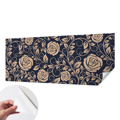 Papel mural con patrón decorativo con diseño de flores románticas
