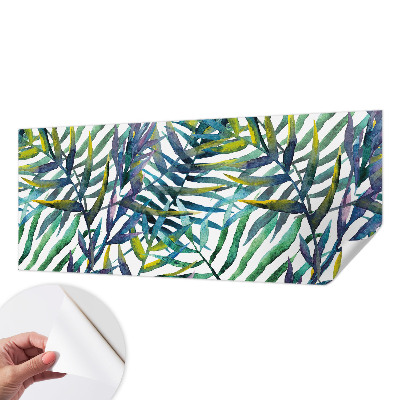 Fotomural decorativo para cabecero de cama con diseño de vegetación exótica