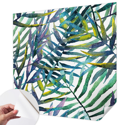 Fotomural decorativo para cabecero de cama con diseño de vegetación exótica