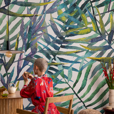 Fotomural decorativo para cabecero de cama Vegetación exótica