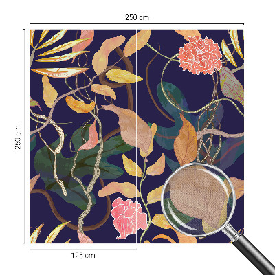 Mural de pared con estampado hermoso Elegancia vegetal