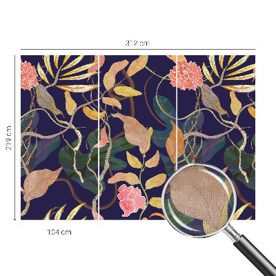 Mural de pared con estampado hermoso Elegancia vegetal