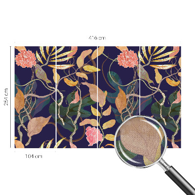 Mural de pared con estampado hermoso Elegancia vegetal