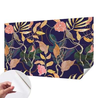 Mural de pared con estampado hermoso con motivo vegetal que aporta elegancia al espacio