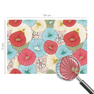 Papel mural texturado decorativo con estampado floral