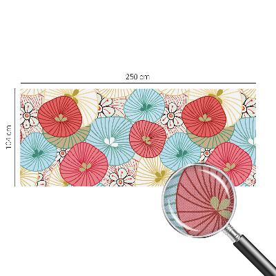 Papel mural texturado decorativo estampado floral