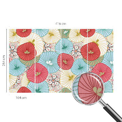 Papel mural texturado decorativo con estampado floral