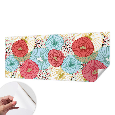 Papel mural texturado decorativo con estampado floral
