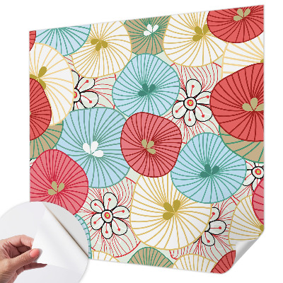Papel mural texturado decorativo con estampado floral