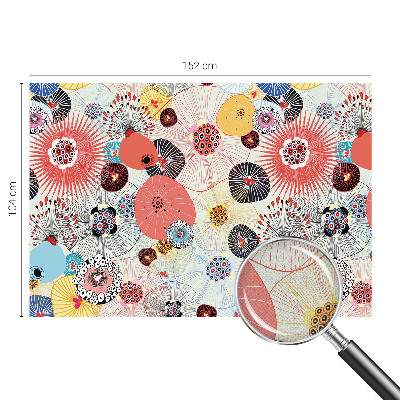 Papel mural con patrón decorativo Flores coloridas