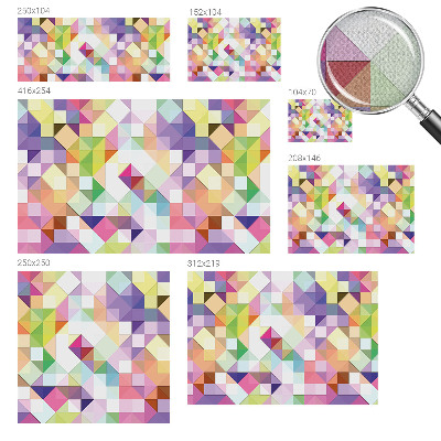 Fotomural decorativo para cabecero de cama Formas coloridas