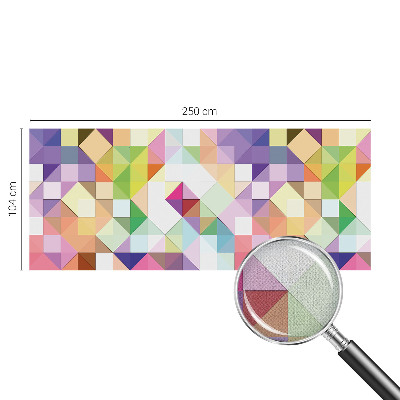 Fotomural decorativo para cabecero de cama con formas coloridas