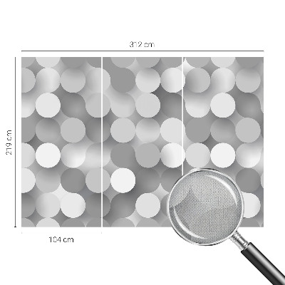 Papel mural con patrón decorativo círculos grises