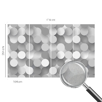 Papel mural con patrón decorativo círculos grises