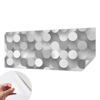 Papel mural con patrón decorativo con motivos de círculos grises