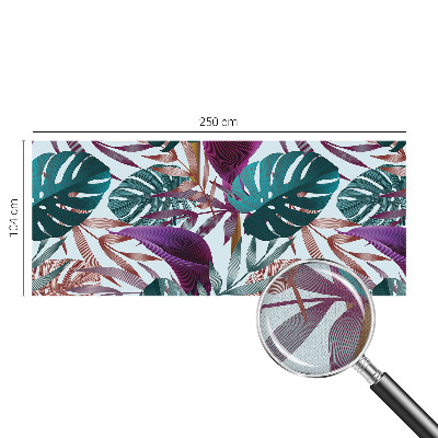 Papel mural texturado decorativo con motivo de composición tropical