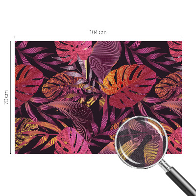 Fotomural decorativo para cabecero de cama con diseño de hojas exóticas