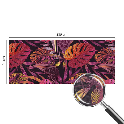 Fotomural decorativo para cabecero de cama Hojas exóticas