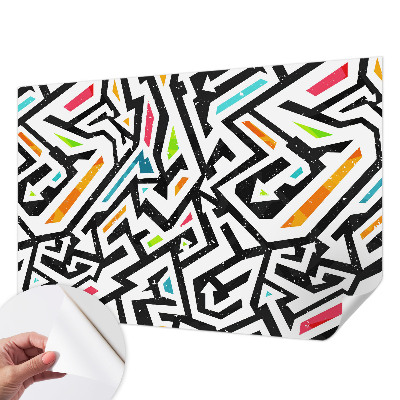 Mural de pared con estampado hermoso con un mosaico abstracto