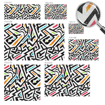 Mural de pared con estampado hermoso con un mosaico abstracto