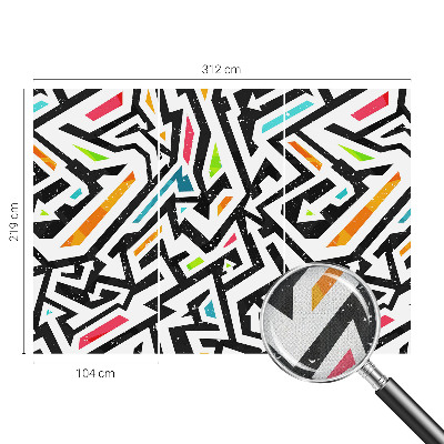 Mural de pared con estampado hermoso con un mosaico abstracto