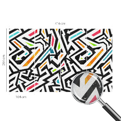 Mural de pared con estampado hermoso con un mosaico abstracto
