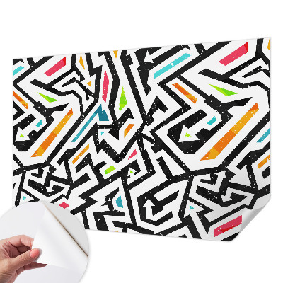 Mural de pared con estampado hermoso con un mosaico abstracto