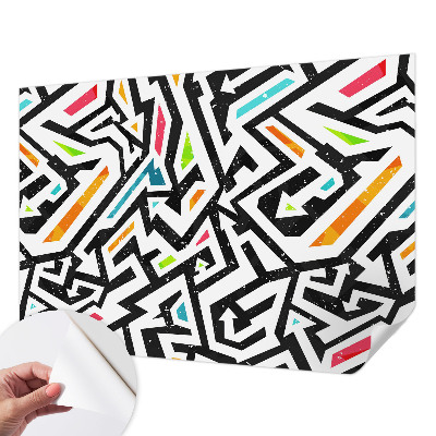 Mural de pared con estampado hermoso con un mosaico abstracto