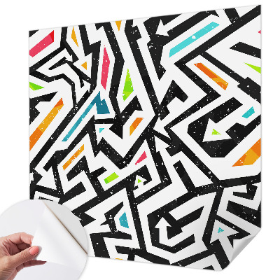 Mural de pared con estampado hermoso con un mosaico abstracto