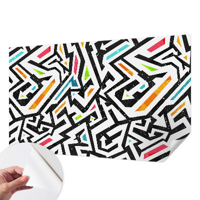 Mural de pared con estampado hermoso con un mosaico abstracto