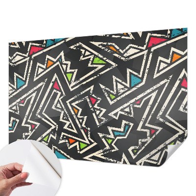 Mural de pared con estampado hermoso con motivo de geometría energética
