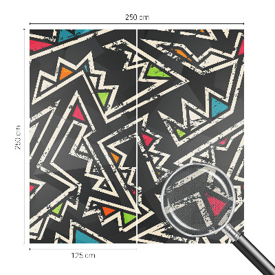 Mural de pared con estampado hermoso con motivo de geometría energética