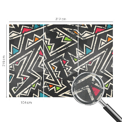 Mural de pared con estampado hermoso Geometría energética