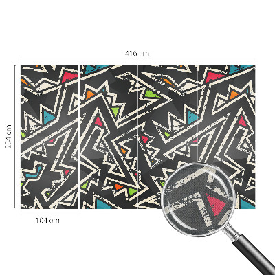 Mural de pared con estampado hermoso Geometría energética