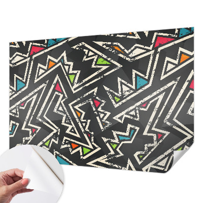 Mural de pared con estampado hermoso con motivo de geometría energética